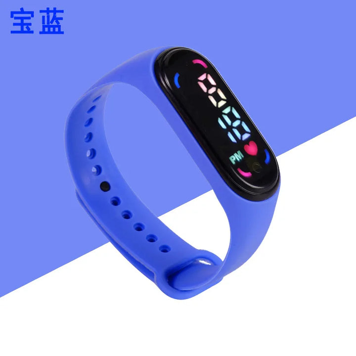 Children'S Waterproof Sports Smart LED Watch Outdoor Silicone Bracelet