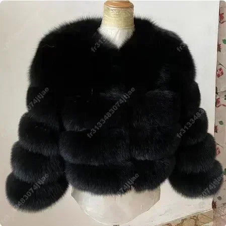 Long Sleeve Faux Fur Coat 2025 Winter Women Fashion Thick Warm Fuzzy