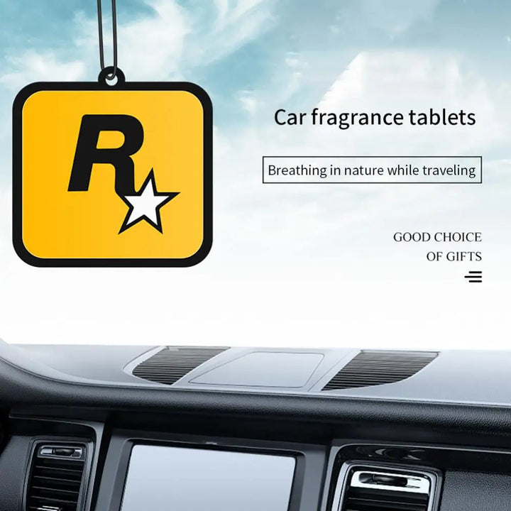 Car Fragrance R Star Pendant Air Freshener Car Rear View Hanging