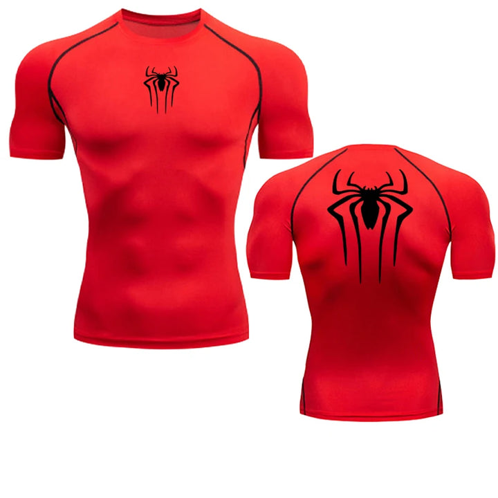 Printed Men's Athletic Compression Shirts Athletic Quick Dry Breathable Rash