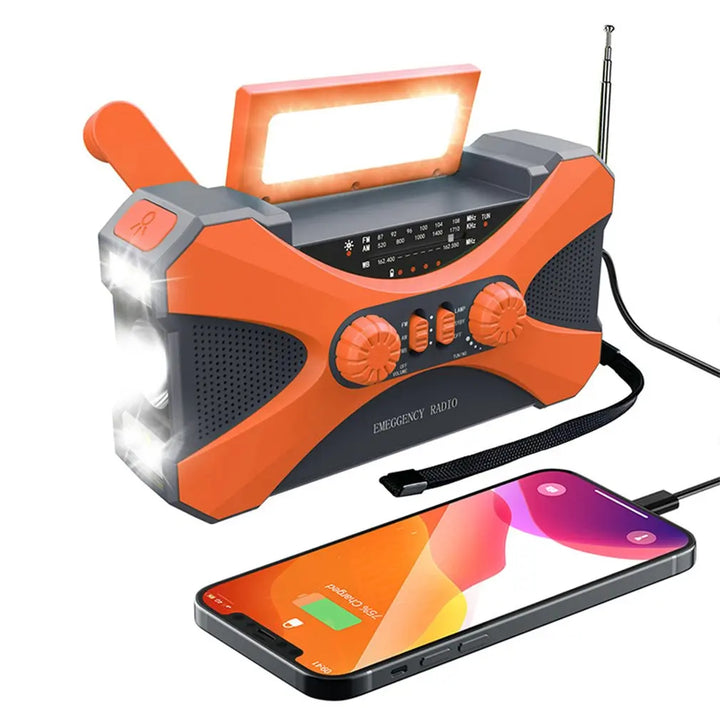 Hot Emergency Radio 10000mAh Weather Solar Hand Crank Radio AM/FM LED Flashlight