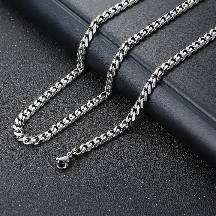 Vnox 3D Vertical Bar Necklaces for Men, Layering Stainless Steel Geometric