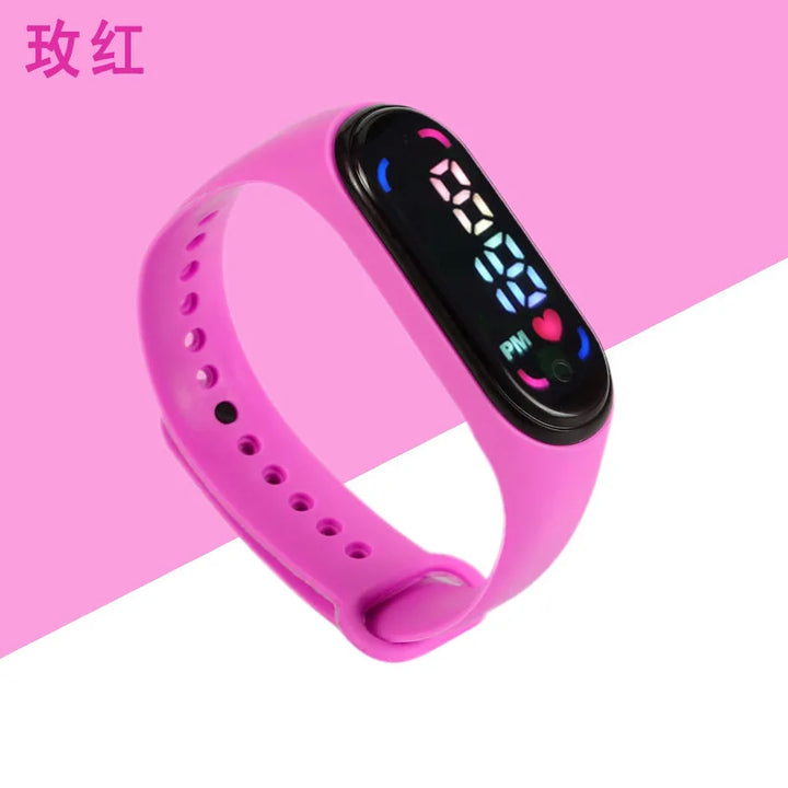 Children'S Waterproof Sports Smart LED Watch Outdoor Silicone Bracelet