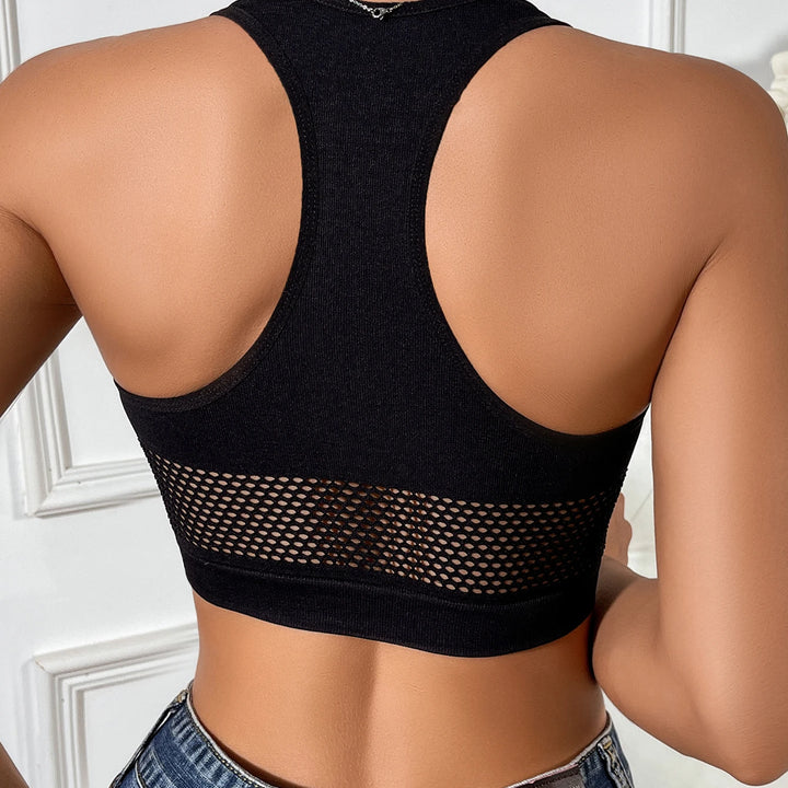 Women Sexy Tank Tops Fishnet Hollow Out Sports