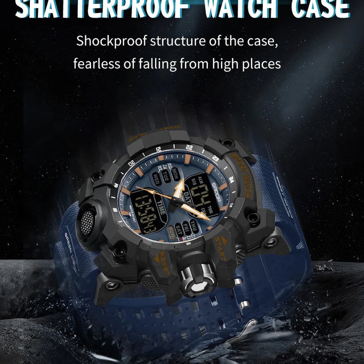 SANDA Luxury G Style Men's Electronic Watch Outdoor Sports LED Analog