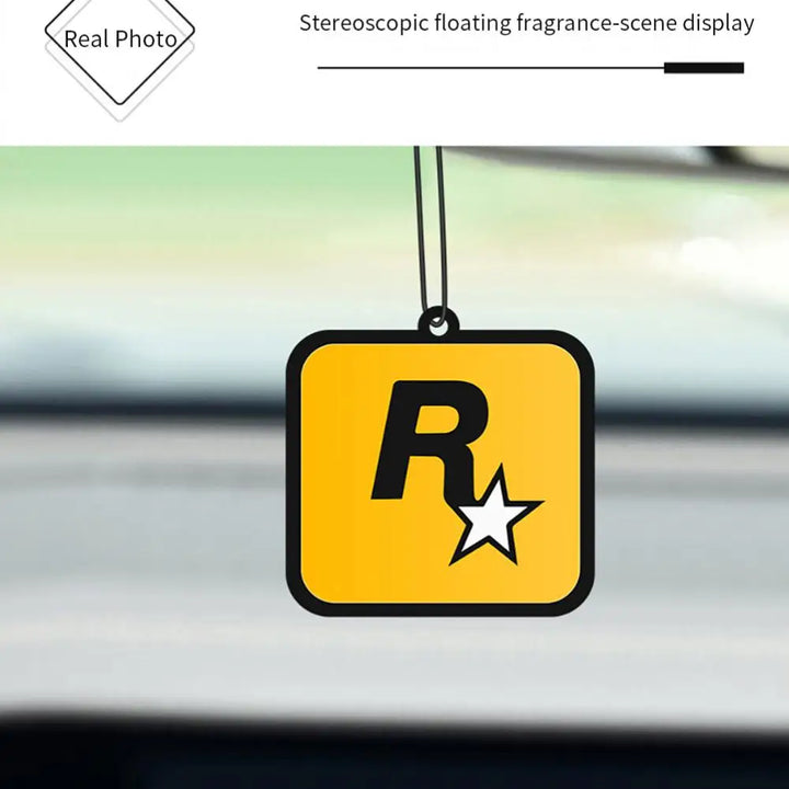 Car Fragrance R Star Pendant Air Freshener Car Rear View Hanging