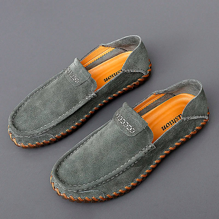 Suede Leather Men Loafers Super Soft Casual Shoes For Men Slip