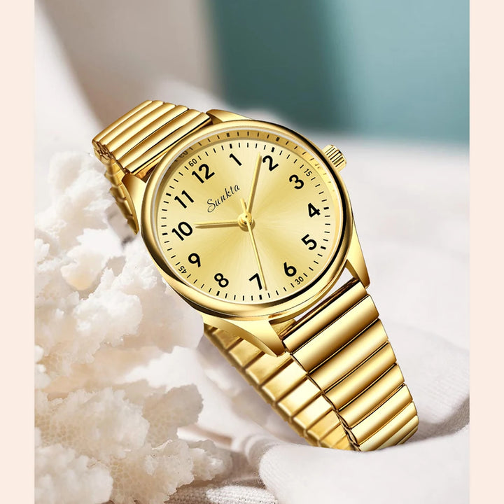 LIGE Luxury Quartz Watch for Women Elegant Stainless Steel Women's