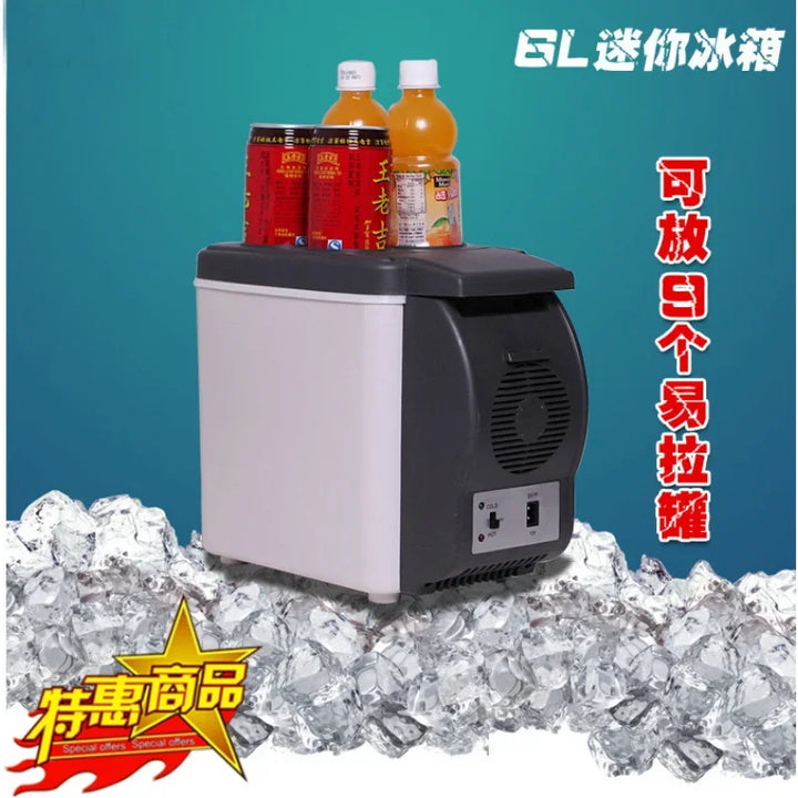 Portable Car Refrigerator Heating & Cooling Dual Purpose 12V 48W 6L