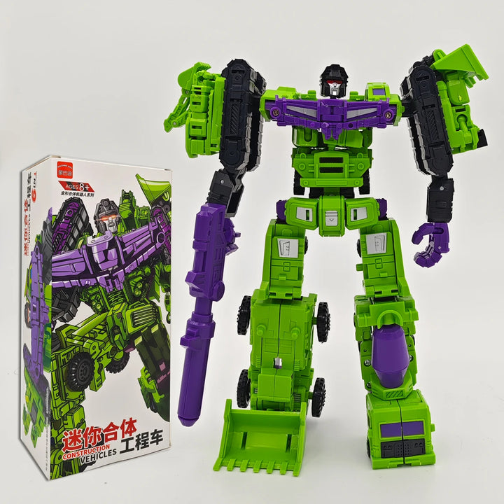 Transformation 6 in 1 Model MINI Devastator 21CM Action Figure Robot Plastic