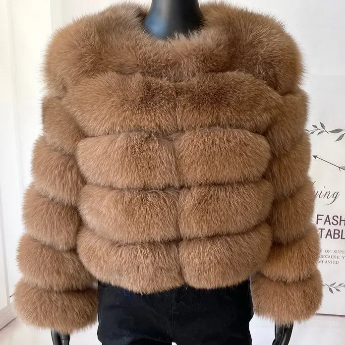 Long Sleeve Faux Fur Coat 2025 Winter Women Fashion Thick Warm Fuzzy