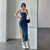 Rimocy 2024 New Sexy Sleeveless Slim Long Dress Women Party Club