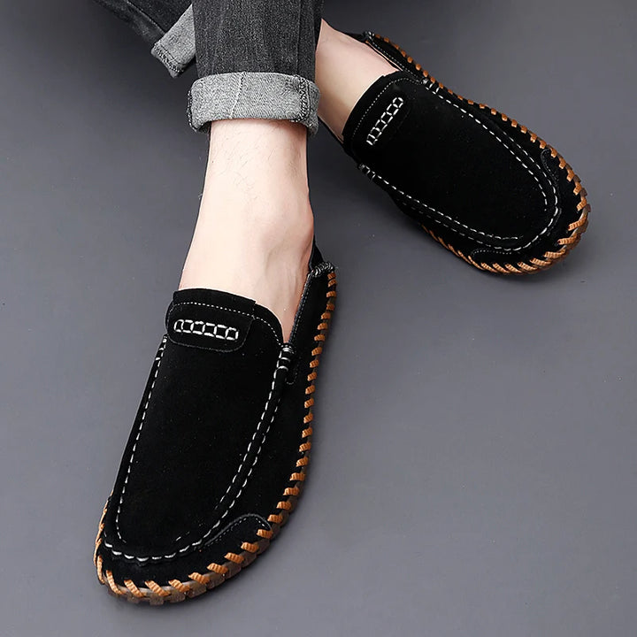 Suede Leather Men Loafers Super Soft Casual Shoes For Men Slip