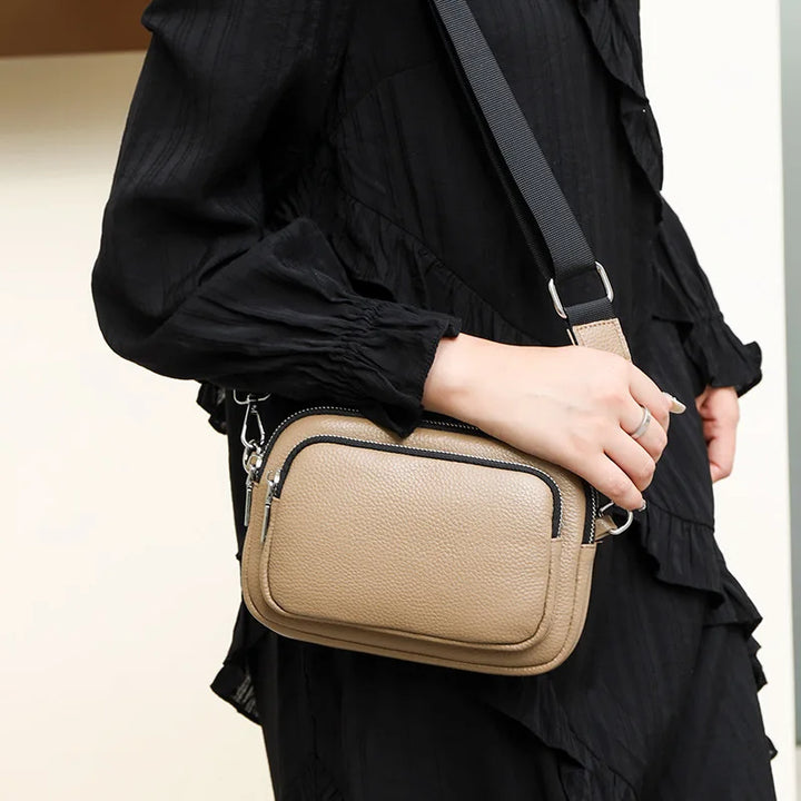 100% Genuine Leather Shoulder Bag For Women Rectangle Bags Crossbody Luxury Designer