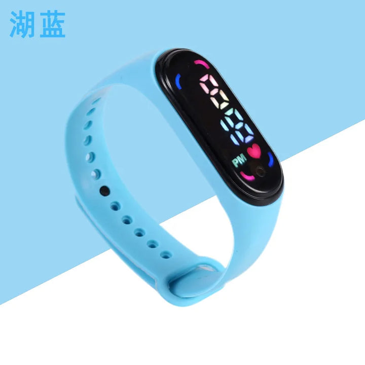 Children'S Waterproof Sports Smart LED Watch Outdoor Silicone Bracelet