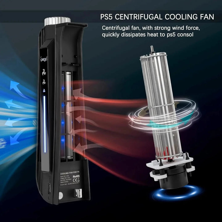 Ipega Cooling Fan for PS5 with LED Light Cooler For Sony Playstation