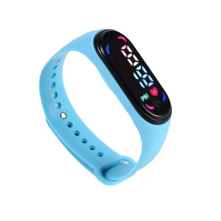 Children'S Waterproof Sports Smart LED Watch Outdoor Silicone Bracelet