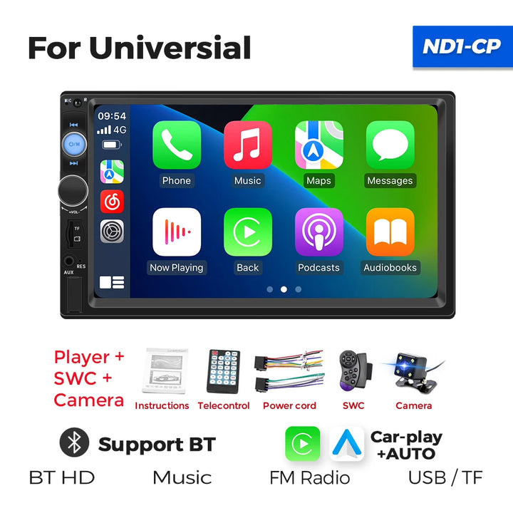 Navifly ND1 2 din Car Radio 7" HD Touch Screen Autoradio Multimedia Player Universal Car Stereo MP5 Player BT SWC TF FM Camera