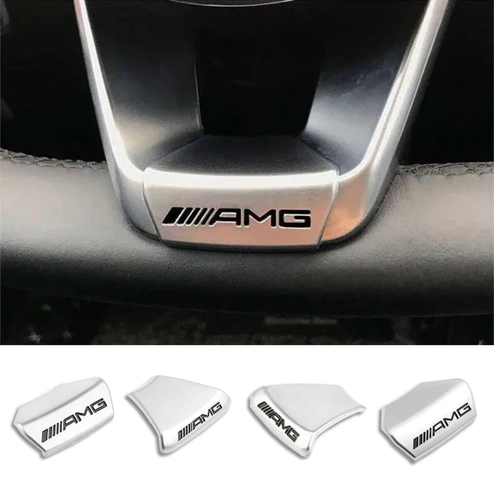 Badge Steering Wheel Decoration Trim Sticker For Mercedes Benz AMG