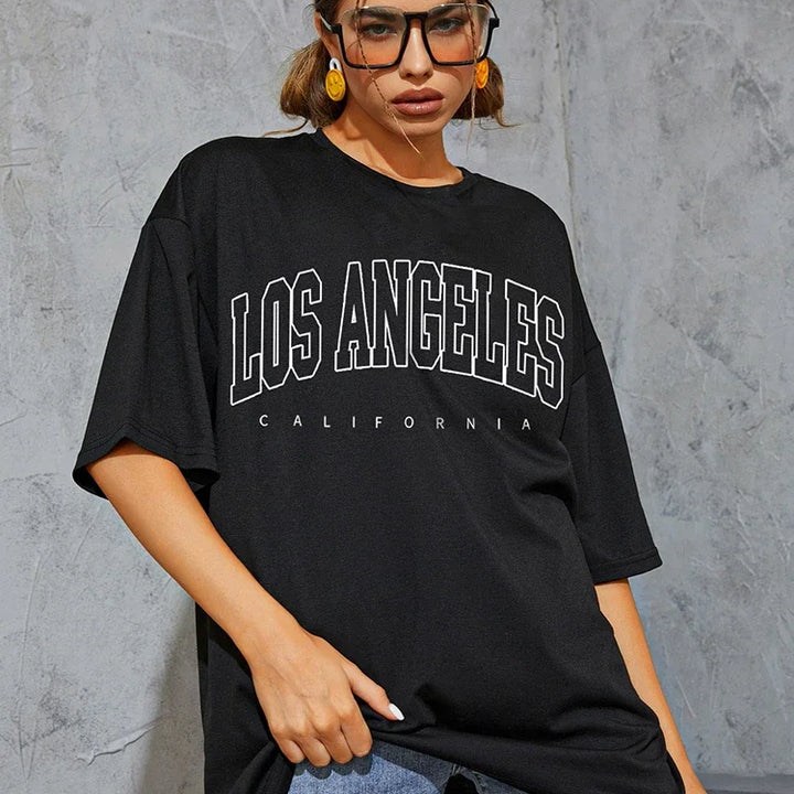 Top Y2k Los Angeles Street Personality Printed T-Shirts Women