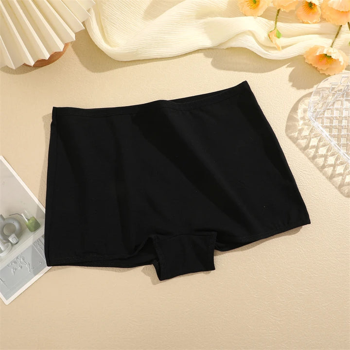 New Women's Panties Cotton Seamless Sports Boxers Underwear Female Solid Color