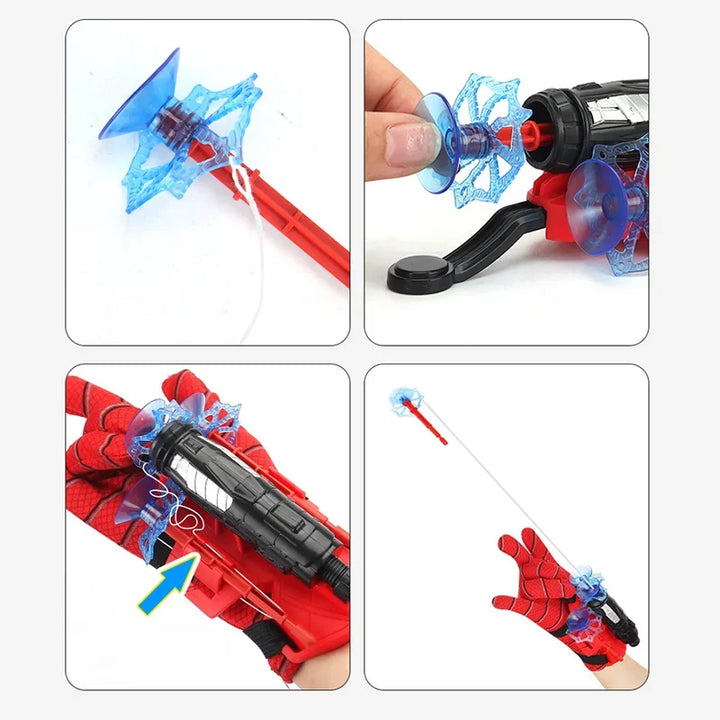 Cartoon Superhero Spider Silk Launcher Toys Funny Pests Eliminator