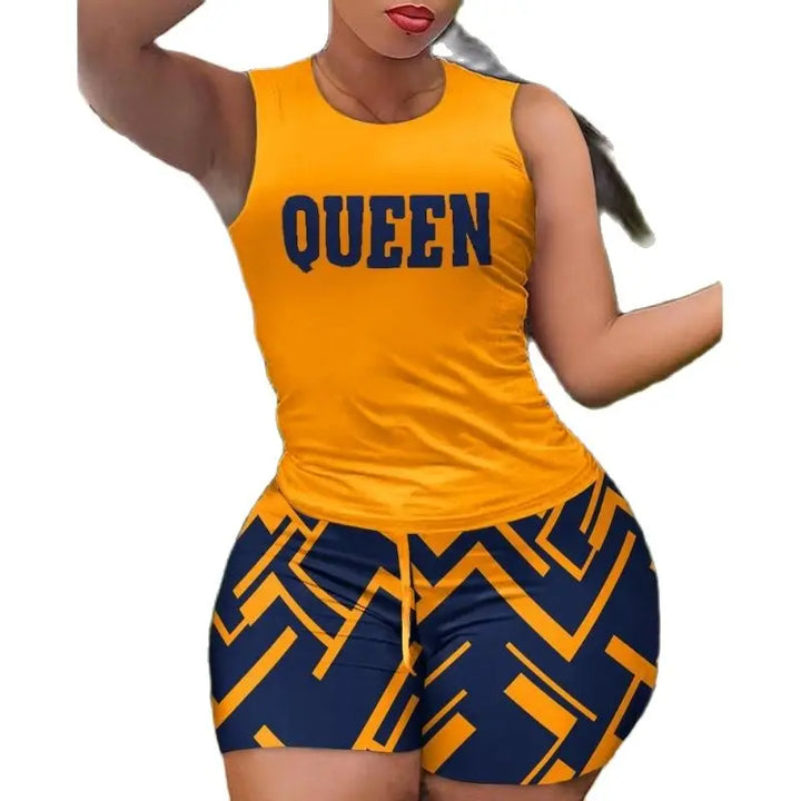 Women's T-shirt+Hot Pants Two Piece Set 2025