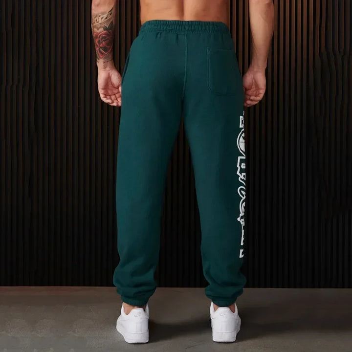 YOUNGLA Jogger Men's tracksuit pants Gym Sports Fitness casual pants Cotton printed bouquet foot pants