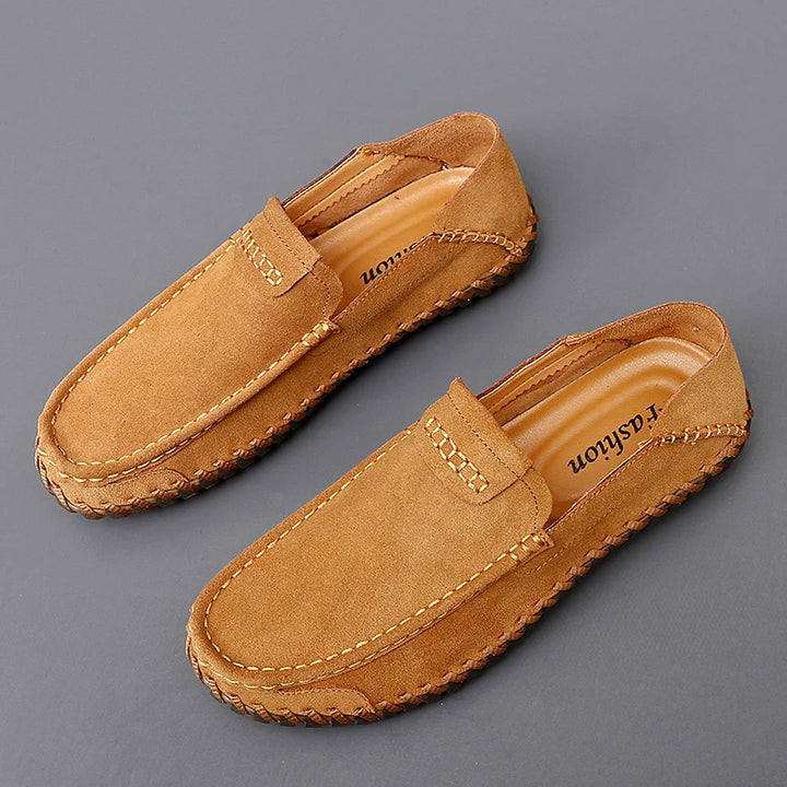 Suede Leather Men Loafers Super Soft Casual Shoes For Men Slip