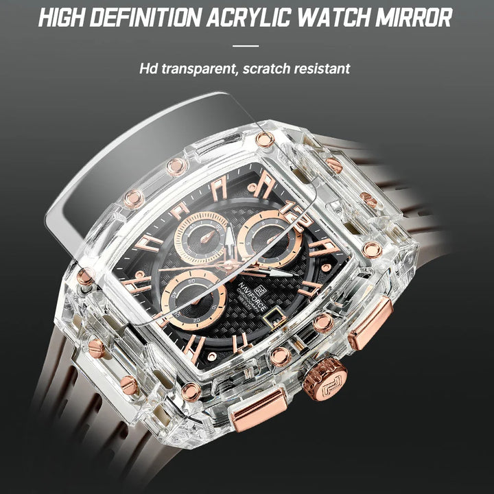 New NAVIFORCE Men's Quartz Multifunction Watches Fashion Sports Chronograph