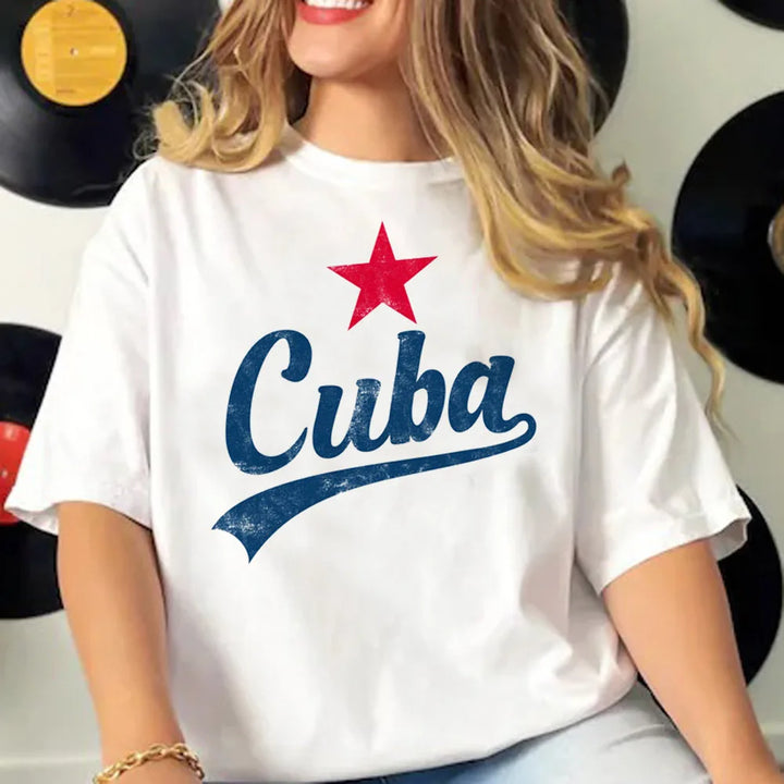 Cuba tshirt women streetwear summer t shirt female streetwear clothing