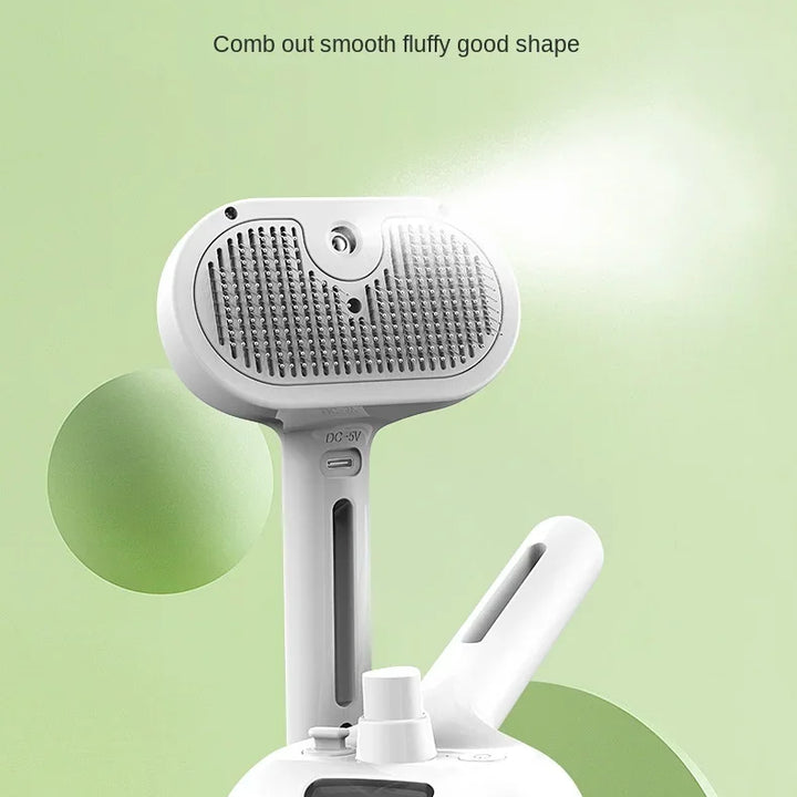 3-in-1 Electric Dog and Cat Hair Brush fo straightening and Comforting Pet Hair.