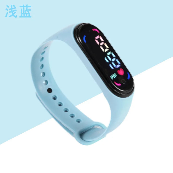 Children'S Waterproof Sports Smart LED Watch Outdoor Silicone Bracelet