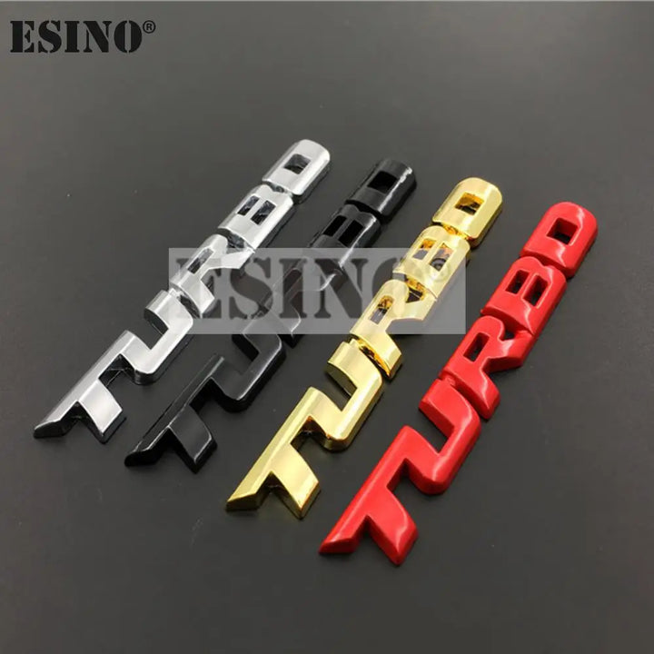 New Car Styling Car Turbo Boost Loading Boosting 3D Metal Chrome Zinc Alloy