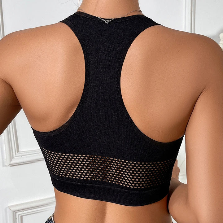 Women Sexy Tank Tops Fishnet Hollow Out Sports