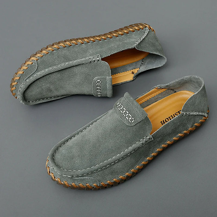 Suede Leather Men Loafers Super Soft Casual Shoes For Men Slip