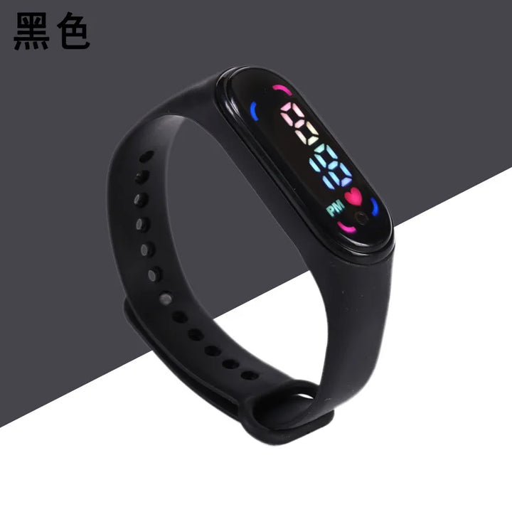 Children'S Waterproof Sports Smart LED Watch Outdoor Silicone Bracelet