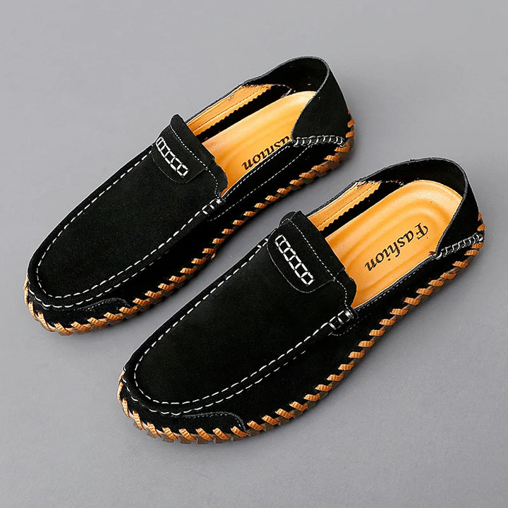 Suede Leather Men Loafers Super Soft Casual Shoes For Men Slip