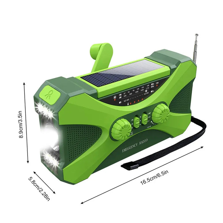 Hot Emergency Radio 10000mAh Weather Solar Hand Crank Radio AM/FM LED Flashlight