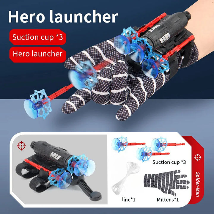 Cartoon Superhero Spider Silk Launcher Toys Funny Pests Eliminator