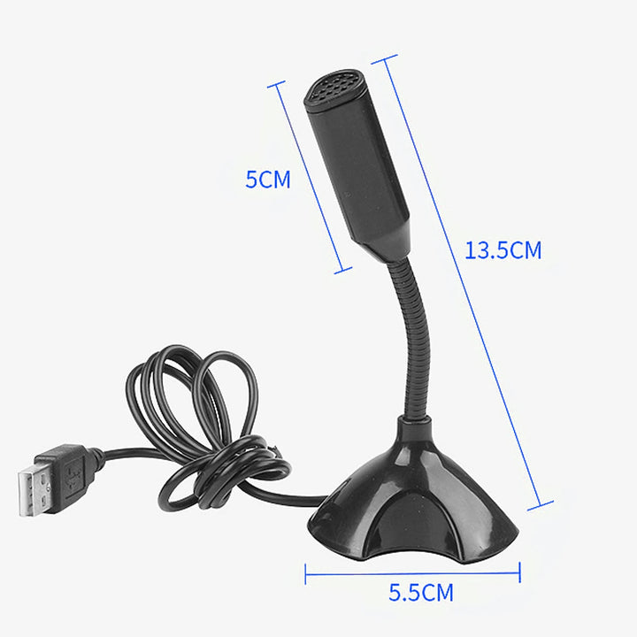 Adjustable USB Laptop Microphone Mini Studio Speech Microphone Stand