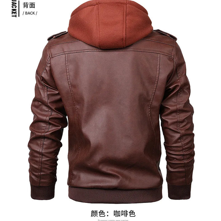 New Fashion Male Street Wear Motorcycle Leather Jackets