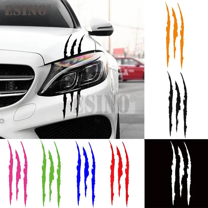 Car Styling Ghost Claw Scratch Stripe Marks Headlight Decal Vinyl Decal