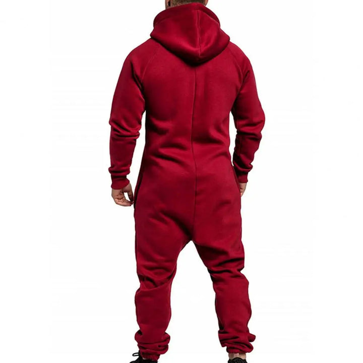 Winter Men Jumpsuit Plus Fleece Keep Warm Winter Clothing Thick Hoodie