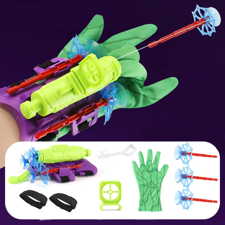 Cartoon Superhero Spider Silk Launcher Toys Funny Pests Eliminator