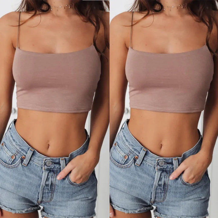 Sexy Tank Top Black Halter Crop Tops Women