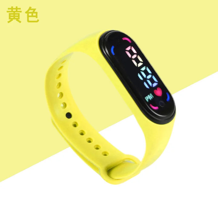 Children'S Waterproof Sports Smart LED Watch Outdoor Silicone Bracelet