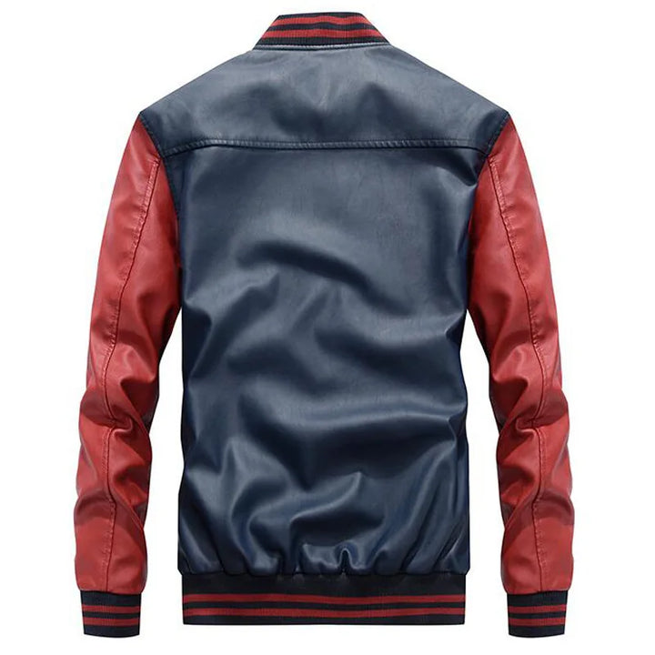 Men Slim Leather Jacket Motorcycle Casual PU Leather Coats Good Quality Male