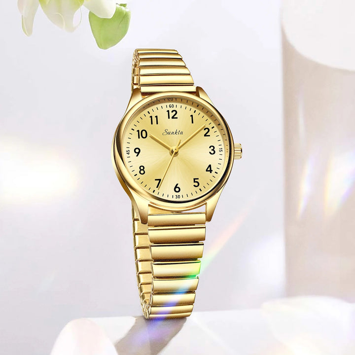 LIGE Luxury Quartz Watch for Women Elegant Stainless Steel Women's