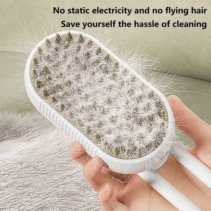 3-in-1 Electric Dog and Cat Hair Brush fo straightening and Comforting Pet Hair.